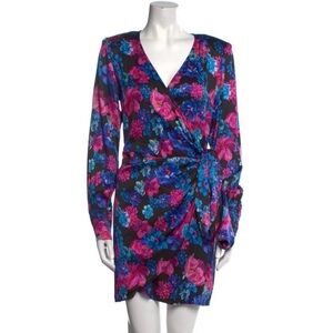 The Andamane Carly Wrap Mini Floral Dress